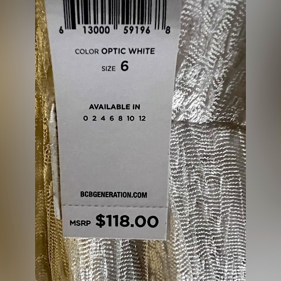 BCBGENERATION NWT MIDI DRESS OPTIC WHITE - Picture 12 of 13
